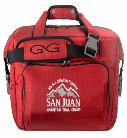 SJMTG RED COOLER BAG W/GREY WHITE LOGO